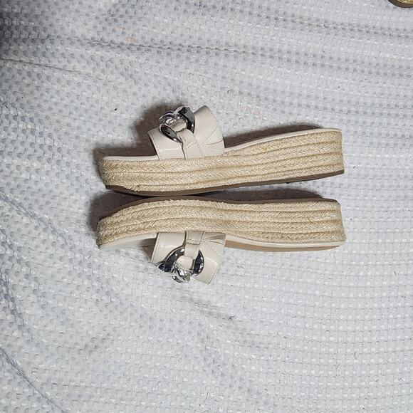 MADDEN NYC EUC WOMENS SZ 9 SLIPON CHAIN ESPADRILLES SANDALS - Picture 7 of 10